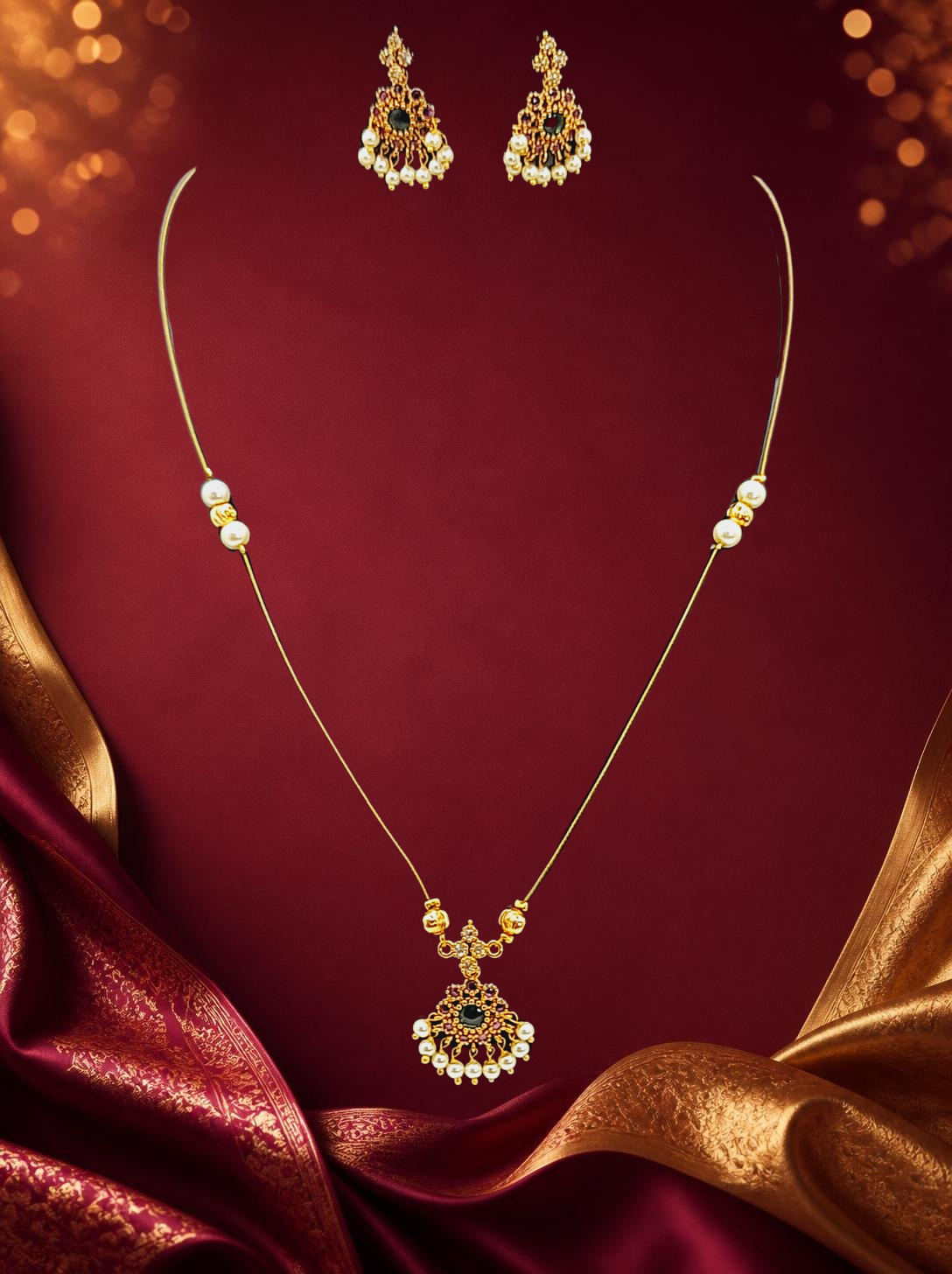 Jadau Invisible Chain – Round Pendant