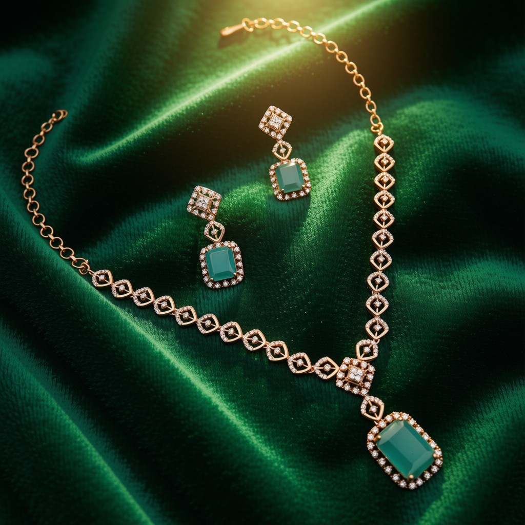  Elegant Mint Green Stone Set - view 2